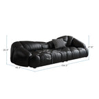 Canapé rembourré en cuir 104,3 - 104,3 x 45,3