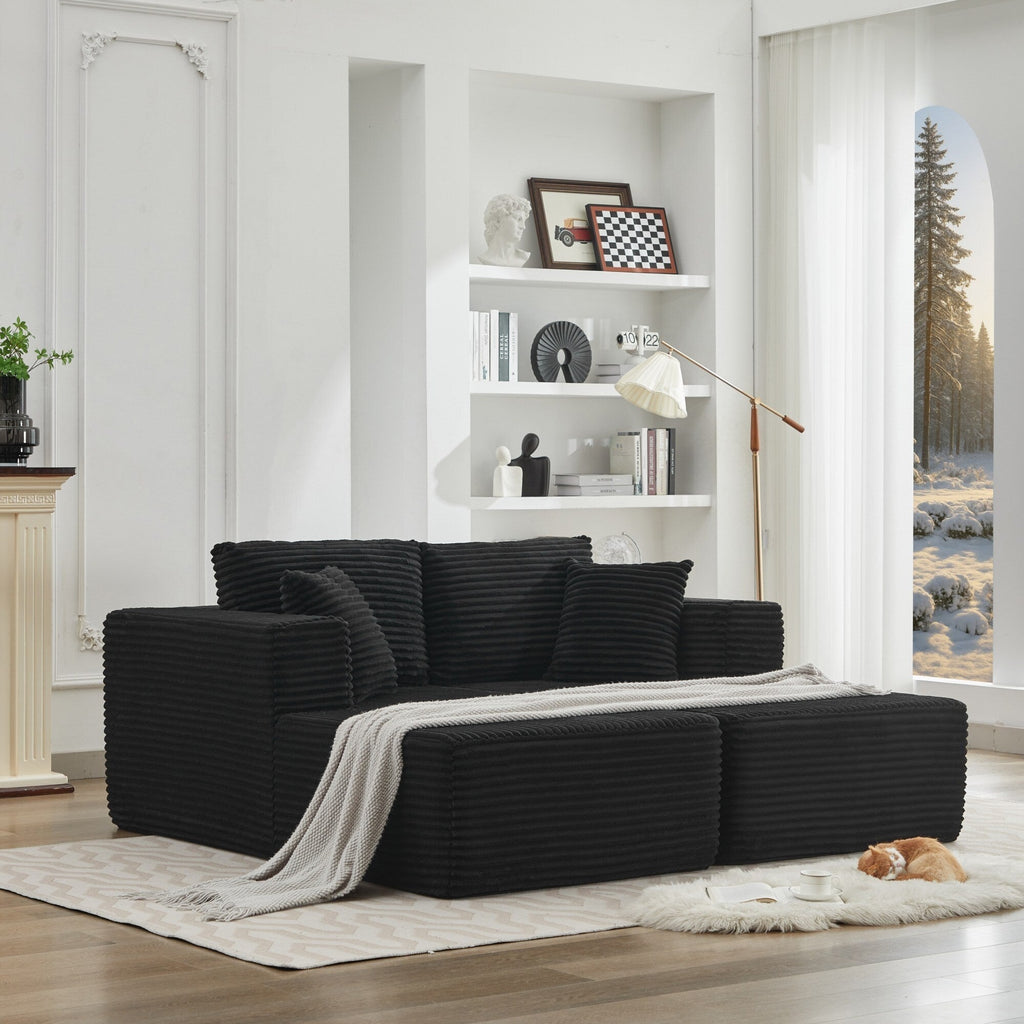 Canapé sectionnel Cloud 106, double chaise longue, canapé modulaire moderne à assise profonde pour salon, aucun assemblage requis