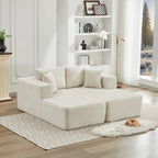 Canapé sectionnel Cloud 106, double chaise longue, canapé modulaire moderne à assise profonde pour salon, aucun assemblage requis
