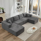 Canapé sectionnel Cloud 106, double chaise longue, canapé modulaire moderne à assise profonde pour salon, aucun assemblage requis