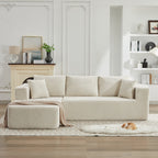 Canapé sectionnel Cloud 106 en forme de L avec méridienne orientée vers la gauche, canapé modulaire moderne à assise profonde pour salon, aucun assemblage requis