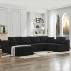 Canapé sectionnel Cloud 106 en forme de L avec méridienne orientée vers la gauche, canapé modulaire moderne à assise profonde pour salon, aucun assemblage requis