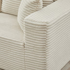Canapé sectionnel Cloud 106 en forme de L avec méridienne orientée vers la gauche, canapé modulaire moderne à assise profonde pour salon, aucun assemblage requis