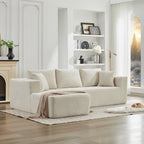 Canapé sectionnel Cloud 106 en forme de L avec méridienne orientée vers la gauche, canapé modulaire moderne à assise profonde pour salon, aucun assemblage requis