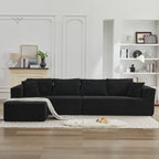Canapé sectionnel Cloud 106 en forme de L avec méridienne orientée vers la gauche, canapé modulaire moderne à assise profonde pour salon, aucun assemblage requis