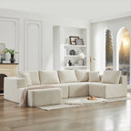 Canapé sectionnel Cloud 106 en forme de L avec méridienne orientée vers la gauche, canapé modulaire moderne à assise profonde pour salon, aucun assemblage requis