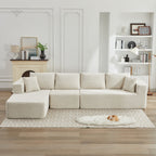 Canapé sectionnel Cloud 106 en forme de L avec méridienne orientée vers la gauche, canapé modulaire moderne à assise profonde pour salon, aucun assemblage requis