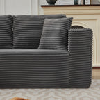 Canapé sectionnel Cloud 106 en forme de L avec méridienne orientée vers la gauche, canapé modulaire moderne à assise profonde pour salon, aucun assemblage requis