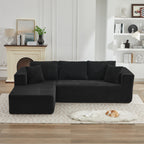 Canapé sectionnel Cloud 106 en forme de L avec méridienne orientée vers la gauche, canapé modulaire moderne à assise profonde pour salon, aucun assemblage requis