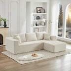 Canapé sectionnel Cloud 106 en forme de L avec méridienne orientée vers la droite, canapé modulaire moderne à assise profonde pour salon, aucun assemblage requis