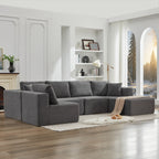 Canapé sectionnel Cloud 106 en forme de L avec méridienne orientée vers la droite, canapé modulaire moderne à assise profonde pour salon, aucun assemblage requis