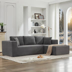Canapé sectionnel Cloud 106 en forme de L avec méridienne orientée vers la droite, canapé modulaire moderne à assise profonde pour salon, aucun assemblage requis