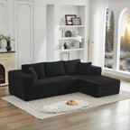 Canapé sectionnel Cloud 106 en forme de L avec méridienne orientée vers la droite, canapé modulaire moderne à assise profonde pour salon, aucun assemblage requis