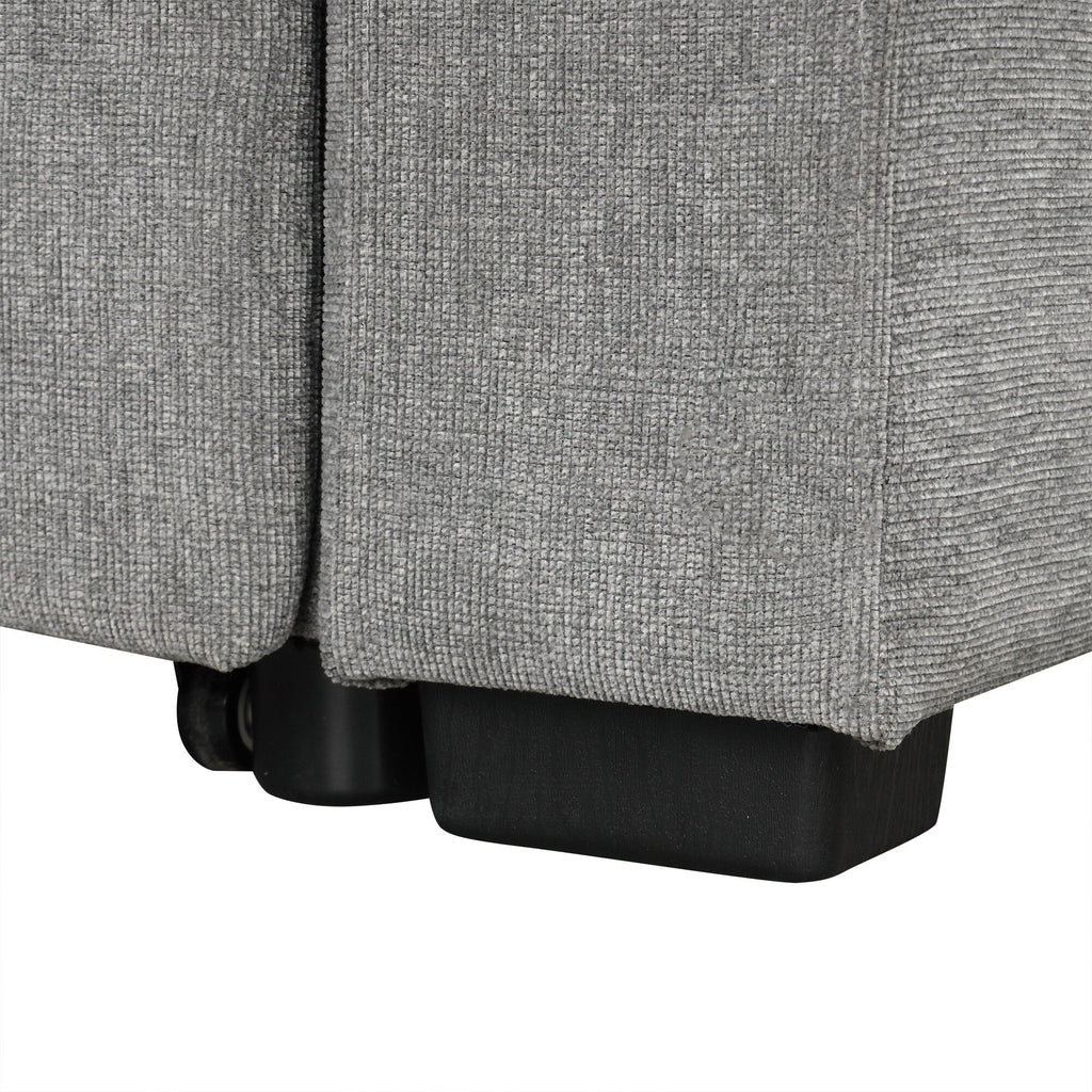 Canapé sectionnel modulaire en U de 108 pouces avec canapé-lit gigogne, ports USB et deux porte-gobelets pour le salon