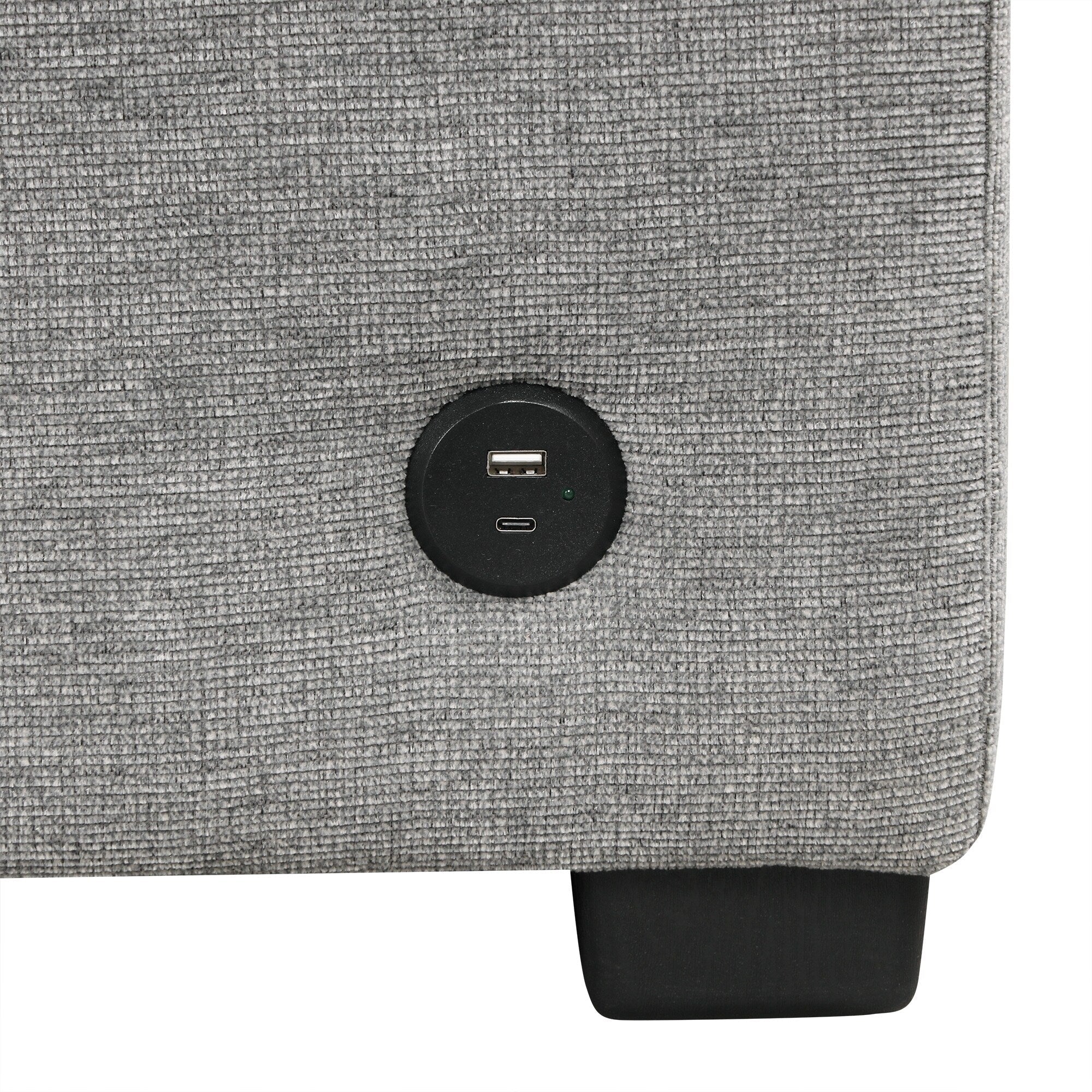 Canapé sectionnel modulaire en U de 108 pouces avec canapé-lit gigogne, ports USB et deux porte-gobelets pour le salon