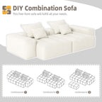 Canapé modulaire 4 places en chenille, capitonné et scintillant, base antidérapante, 113,39 $