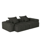 Canapé modulaire 4 places en chenille, capitonné et scintillant, base antidérapante, 113,39 $