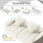 Canapé modulaire 4 places en chenille, capitonné et scintillant, base antidérapante, 113,39 $