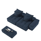 Canapé modulaire 4 places en chenille, capitonné et scintillant, base antidérapante, 113,39 $