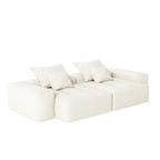 Canapé modulaire 4 places en chenille, capitonné et scintillant, base antidérapante, 113,39 $