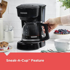 Cafetière 12 tasses, technologie Vortex, carafe anti-goutte