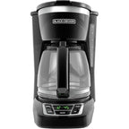 Cafetière numérique 12 tasses, programmable, filtre lavable, Sneak-A-Cup, infusion automatique, maintien de la plaque chauffante, noire