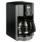 Cafetière programmable 12 tasses à infusion rapide, couleur argent
