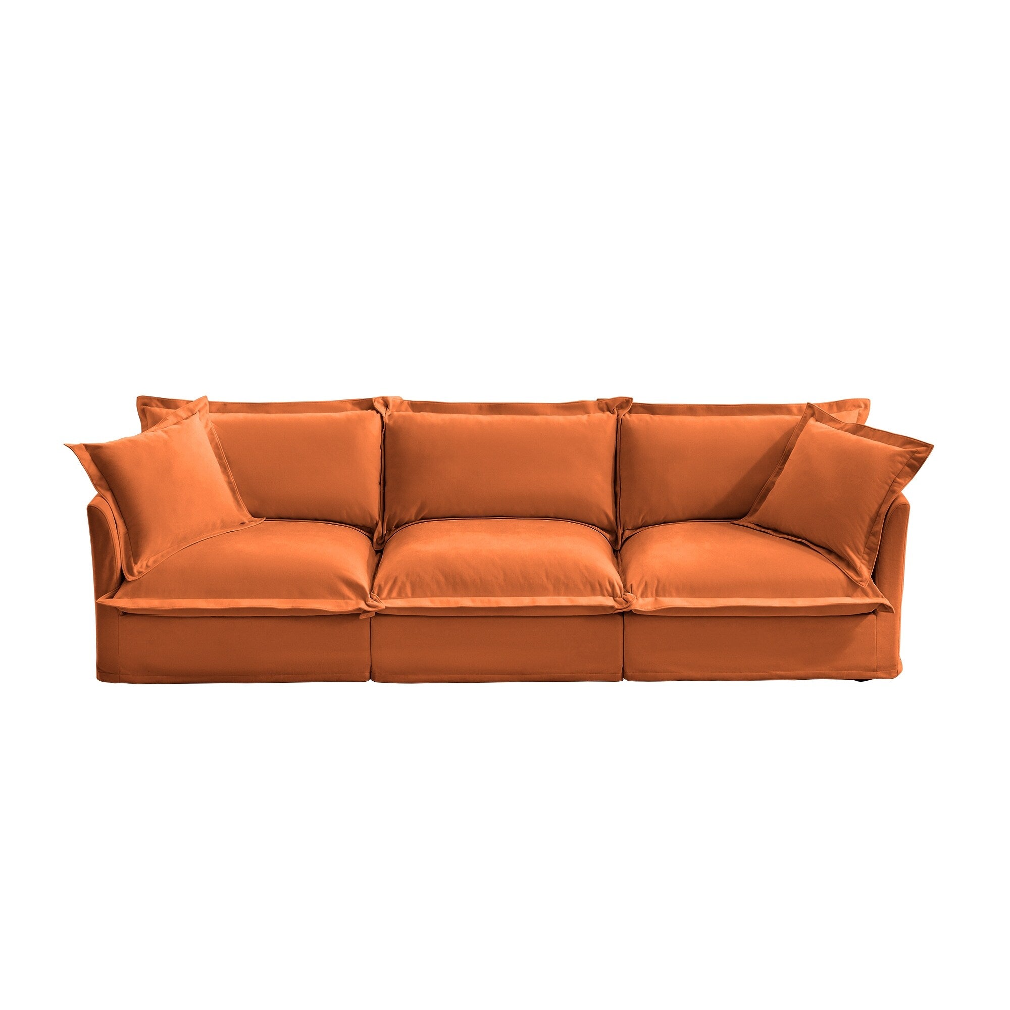 Canapé 4 places en chenille 120 avec plusieurs grands coussins moelleux pour le salon et la chambre