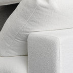 Canapé sectionnel moderne en forme de L de 120 pouces, canapé modulaire en lin avec pouf de rangement