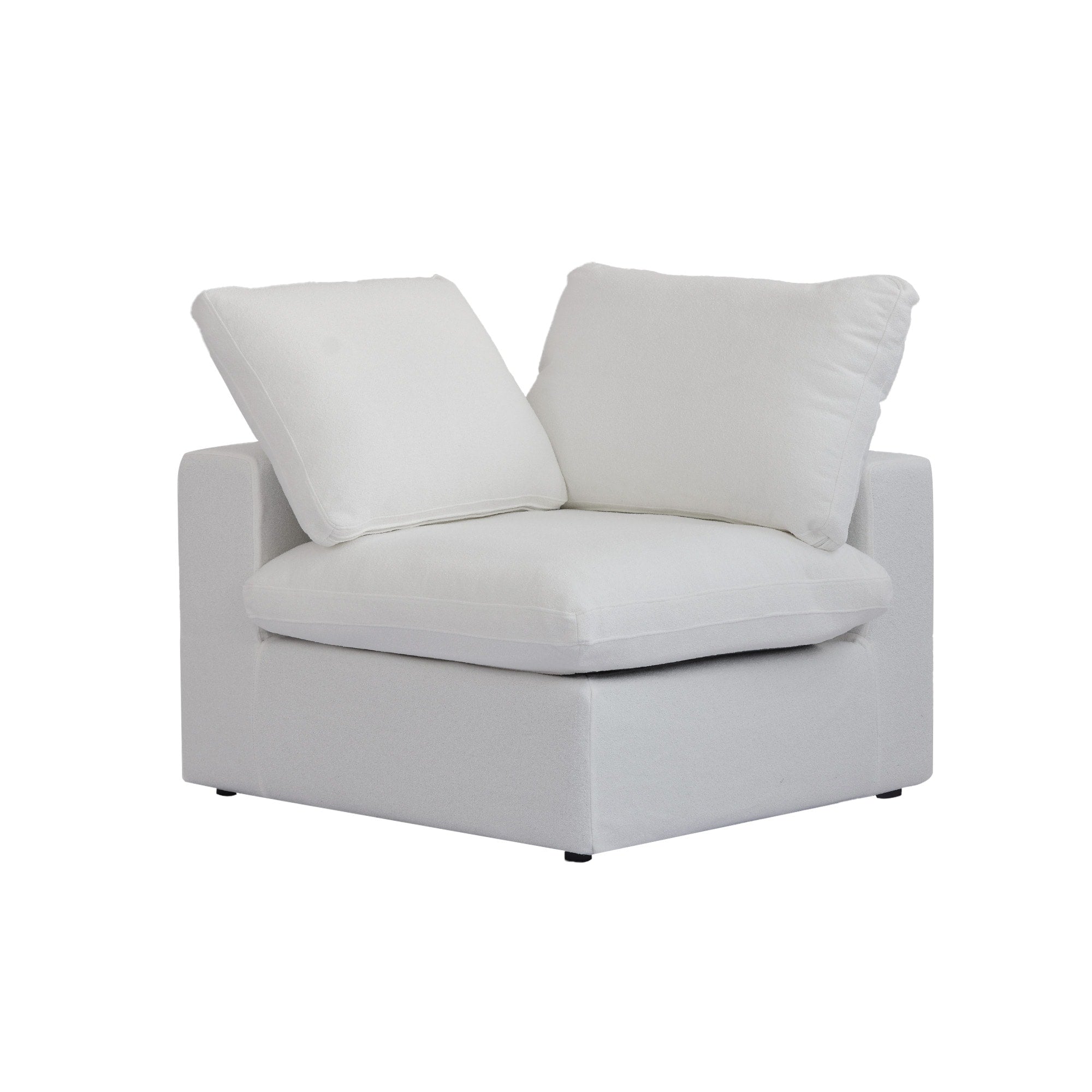 Canapé sectionnel moderne en forme de L de 120 pouces, canapé modulaire en lin avec pouf de rangement