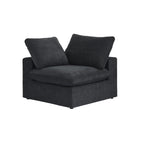 Canapé sectionnel moderne en forme de L de 120 pouces, canapé modulaire en lin avec pouf de rangement