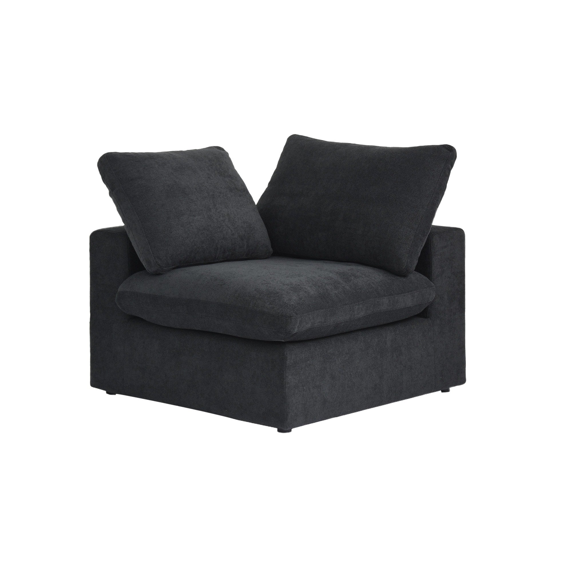 Canapé sectionnel moderne en forme de L de 120 pouces, canapé modulaire en lin avec pouf de rangement