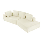 Canapé-lit d'intérieur moderne et élégant, 125 cm, aux lignes épurées, pour le salon, beige