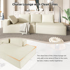 Canapé-lit d'intérieur moderne et élégant, 125 cm, aux lignes épurées, pour le salon, beige