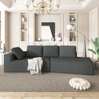 Canapé-lit d'intérieur moderne et élégant, 125 cm, aux lignes épurées, pour le salon, beige