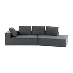 Canapé-lit d'intérieur moderne et élégant, 125 cm, aux lignes épurées, pour le salon, beige