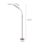 Lampadaire de travail/lecture à LED 12 W à intensité variable avec télécommande et commande tactile - N/A