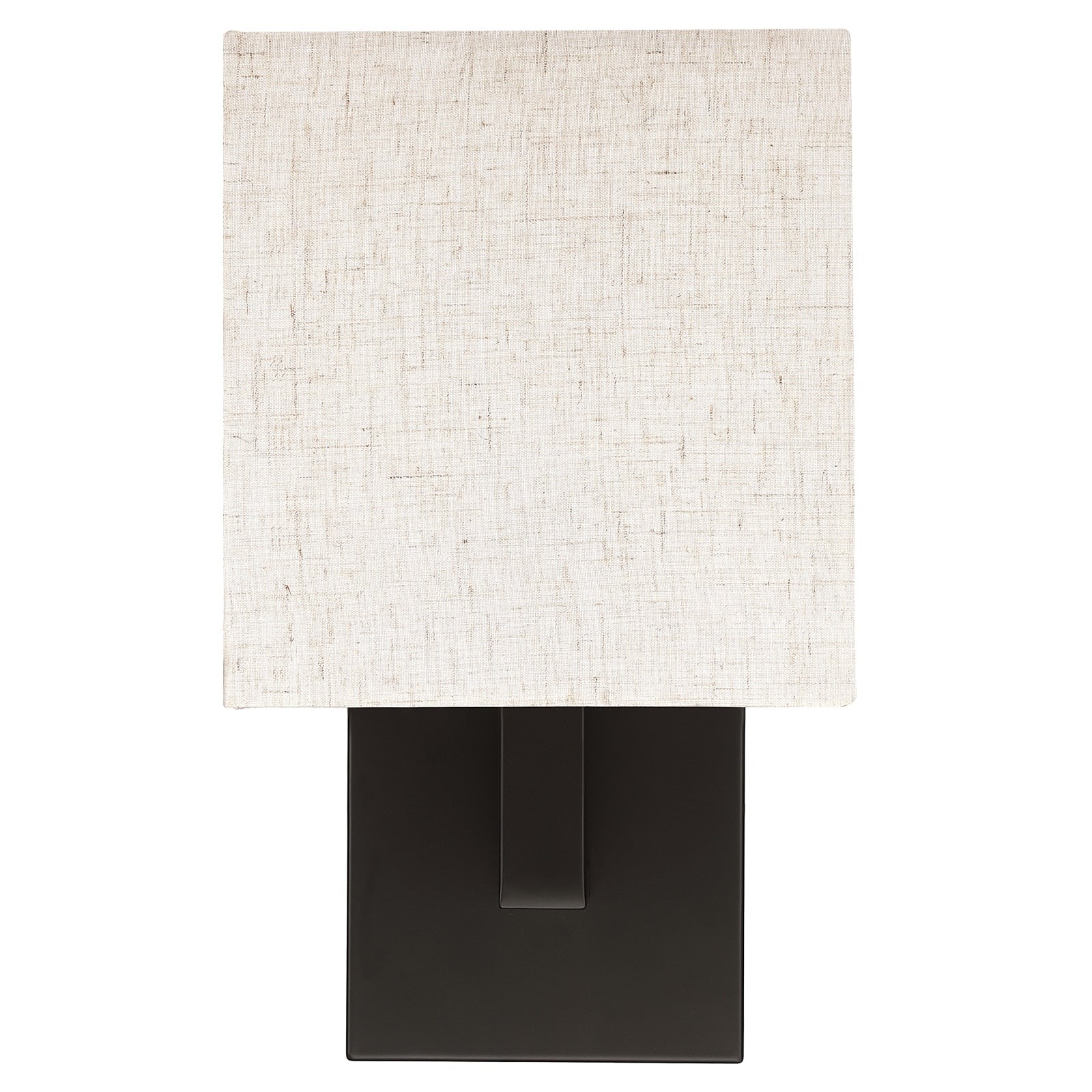 Applique murale bronze foncé de 30 cm de hauteur avec abat-jour en tissu avoine
