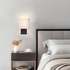 Applique murale bronze foncé de 30 cm de hauteur avec abat-jour en tissu avoine