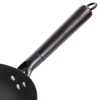 Wok en acier au carbone épais de 13 pouces, noir