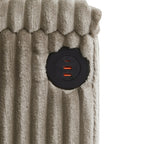Canapé 4 places en velours côtelé avec ports USB, porte-gobelets rabattables et rangement dissimulé