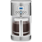 Cafetière Perfectemp 14 tasses avec carafe en verre, programmable, réglage de l'intensité de l'infusion, réglage de 1 à 4 tasses, blanche
