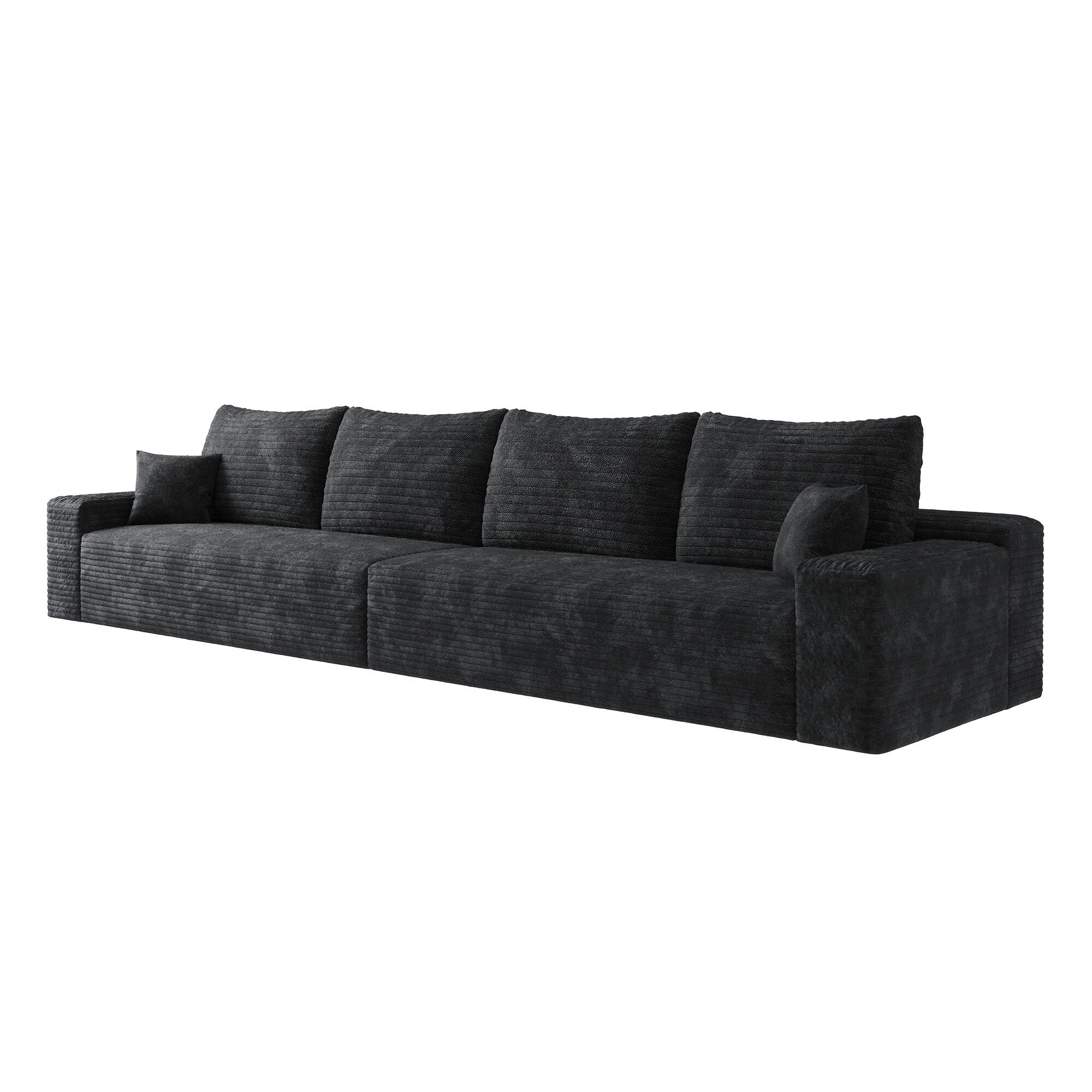 Canapé 5 places en mousse 140Foam - Canapé nuage en velours côtelé moelleux avec fauteuil inclinable et mousse haute résilience