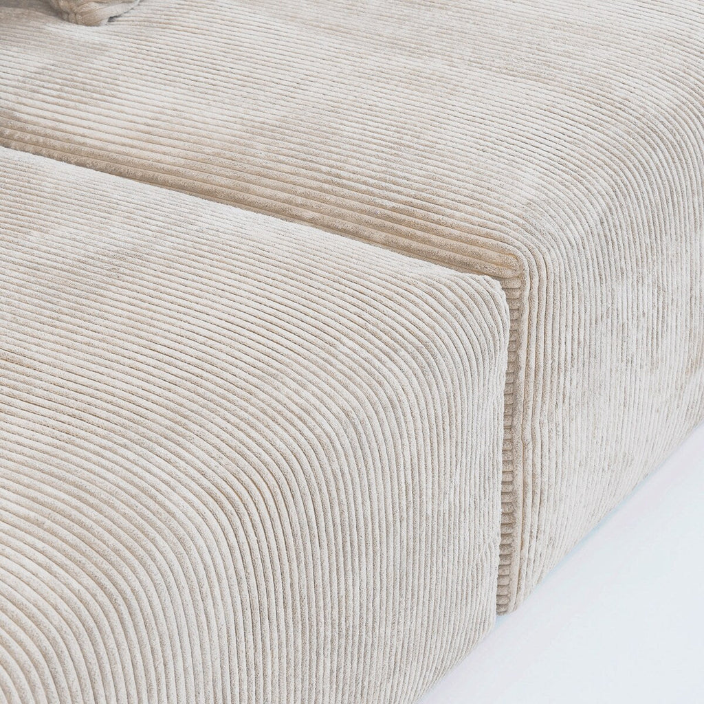 Canapé sectionnel modulaire en velours côtelé 141,73 avec coussin épais, canapé convertible à assise profonde pour salon