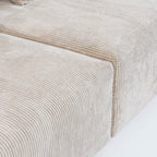 Canapé sectionnel modulaire en velours côtelé 141,73 avec coussin épais, canapé convertible à assise profonde pour salon