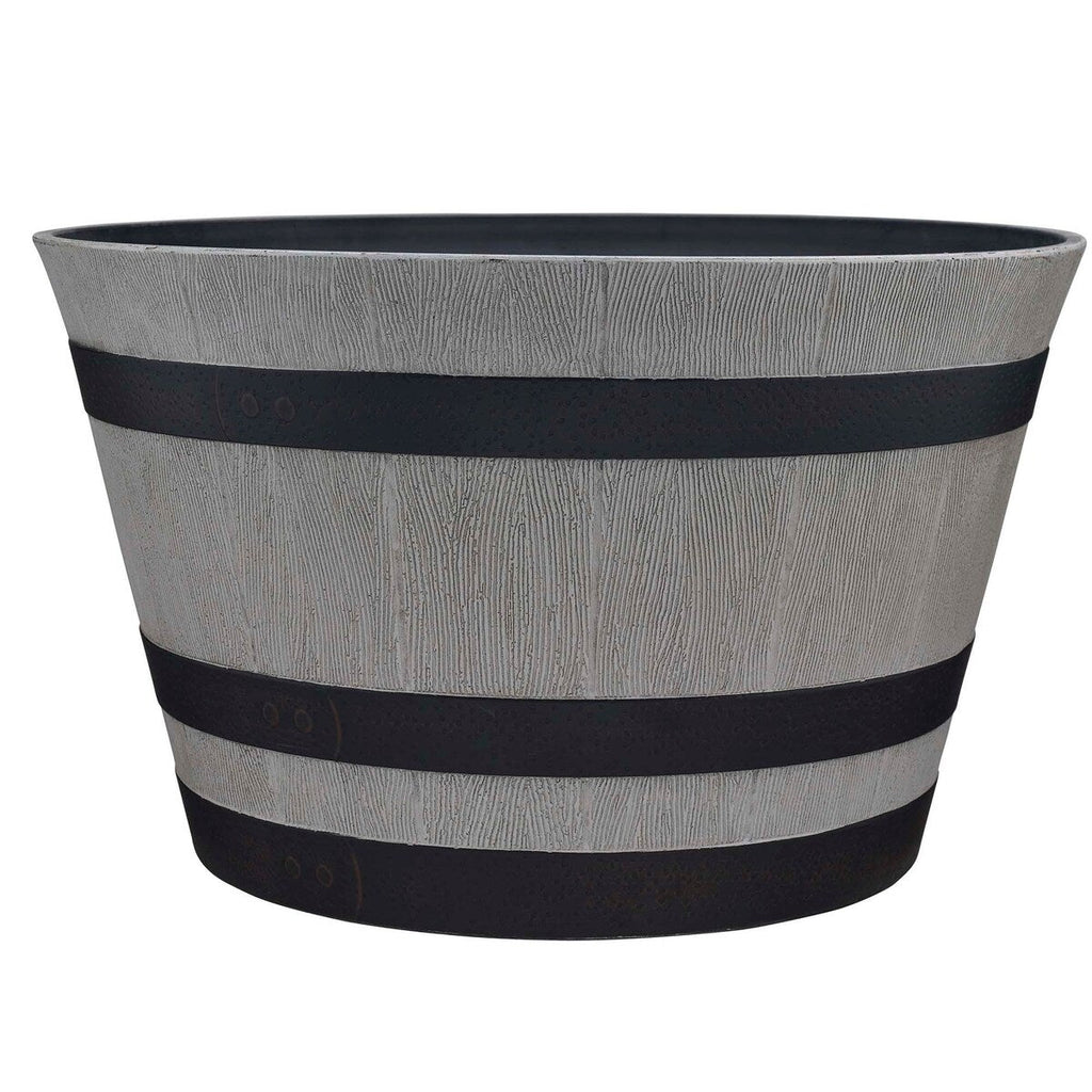 Jardinière en forme de tonneau de whisky Southern Patio