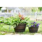 Jardinière en forme de tonneau de whisky Southern Patio