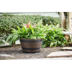 Jardinière en forme de tonneau de whisky Southern Patio