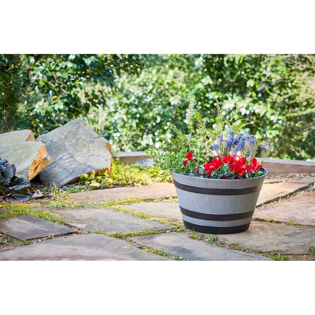 Jardinière en forme de tonneau de whisky Southern Patio