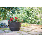 Jardinière en forme de tonneau de whisky Southern Patio